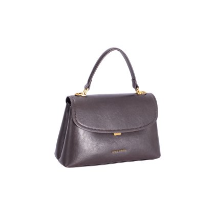 David Jones Wenge Wood Leather Effect Top Handle Bag David Jones Wenge Wood Leather Effect Top Handle Bag