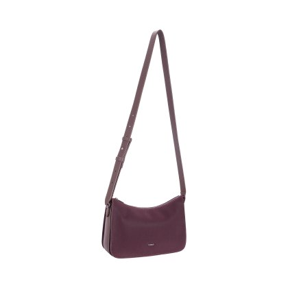 David Jones Dark Bordeaux Soft Touch Triple Shoulder Bag David Jones Dark Bordeaux Soft Touch Triple Shoulder Bag