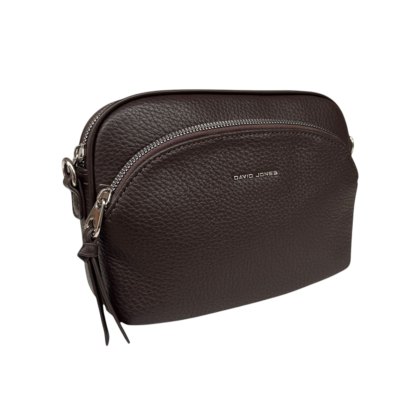 David Jones Hot Chocolate Twin Pocket Crossbody Bag David Jones Hot Chocolate Twin Pocket Crossbody Bag