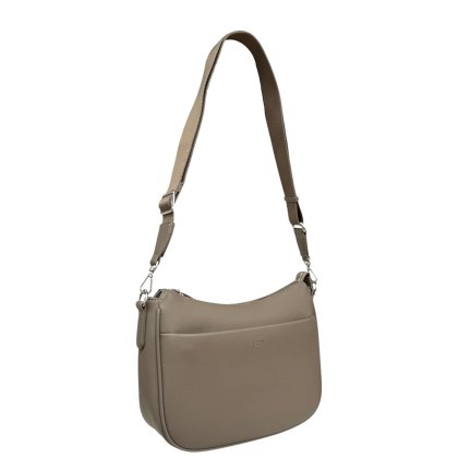 David Jones Warm Grey Sand Simple Shoulder Bag David Jones Warm Grey Sand Simple Shoulder Bag