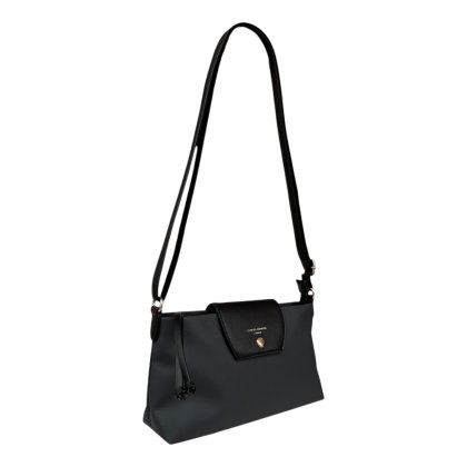 David Jones Black Small Tab Over Shoulder Bag David Jones Black Small Tab Over Shoulder Bag