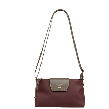David Jones Windsor Wine Small Tab Over Shoulder Bag David Jones Windsor Wine Small Tab Over Shoulder Bag