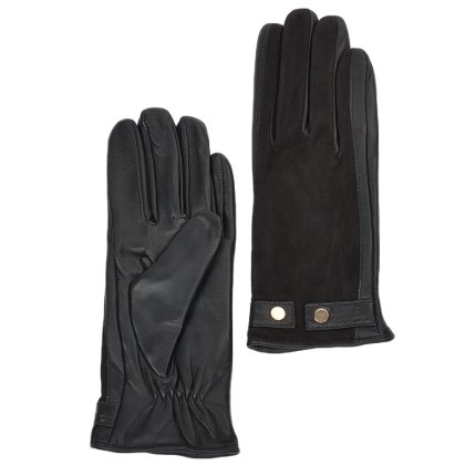Ashwood Leather Suede & Leather Black Gloves Ashwood Leather Suede & Leather Black Gloves