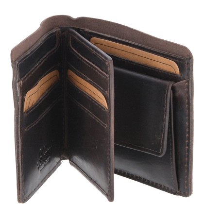 Ashwood Leather RFID 8 Card ID Coin & Zip Fold Wallet Brown Ashwood Leather RFID 8 Card ID Coin & Zip Fold Wallet Brown