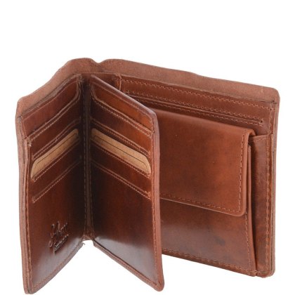 Ashwood Leather RFID 8 Card ID Coin & Zip Fold Wallet Chestnut Ashwood Leather RFID 8 Card ID Coin & Zip Fold Wallet Chestnut