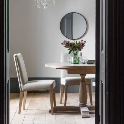 Rex Dining Chair Pair in Cement Linen Rex Dining Chair Pair in Cement Linen