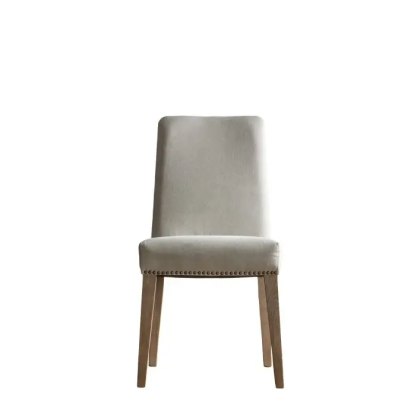 Rex Dining Chair Pair in Cement Linen Rex Dining Chair Pair in Cement Linen