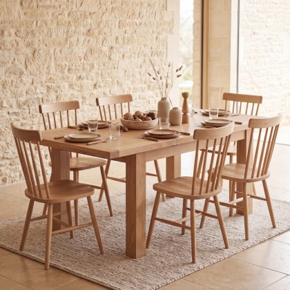 Hamilton Oak 1.3m Butterfly Extending Dining Table & 4 Chairs Hamilton Oak 1.3m Butterfly Extending Dining Table & 4 Chairs