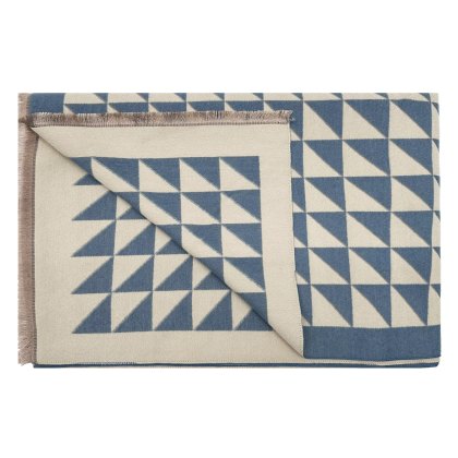 A & B Contrast Colour Triangles Reversible Scarf Assorted