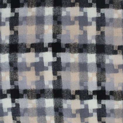 A & B Puzzle Print Wool Mix Scarf Assorted