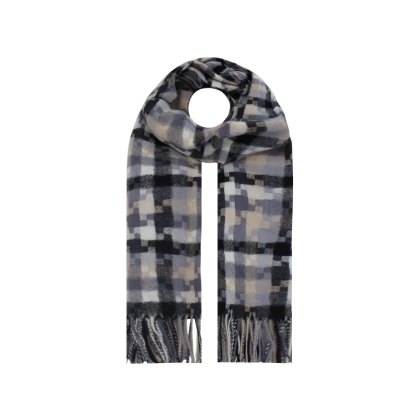 A & B Puzzle Print Wool Mix Scarf Assorted