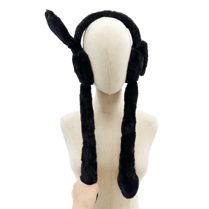 A & B Fluffy Dangling Earmuffs with Flappy Ears Assorted