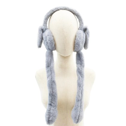 A & B Fluffy Dangling Earmuffs with Flappy Ears Assorted