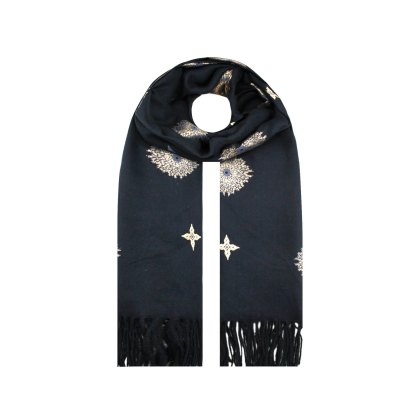 A & B Golden Patterned Mix Scarf Assorted