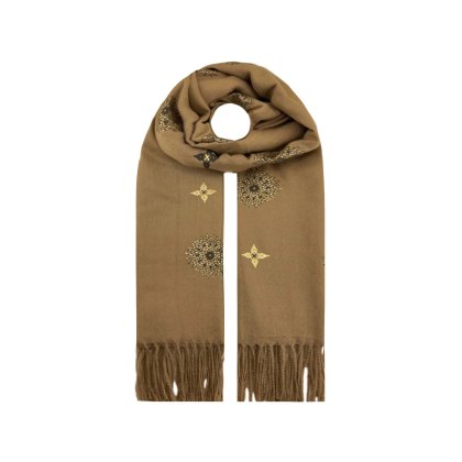 A & B Golden Patterned Mix Scarf Assorted