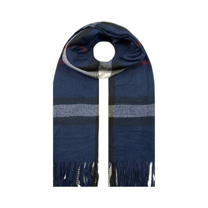 A & B Classic Check Print Wool Mix Scarf Assorted