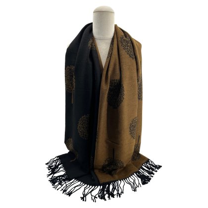 A & B Mulberry Tree Print Wool Mix Scarf Assorted