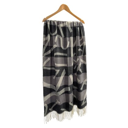 A & B Multi Pattern Scarf with Tassels Assorted