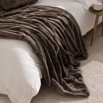 Paoletti Empress Throw Taupe