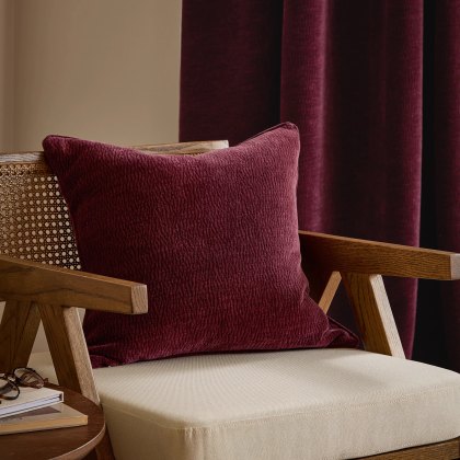 Yard Heath Washed Velvet Cushion Beetroot