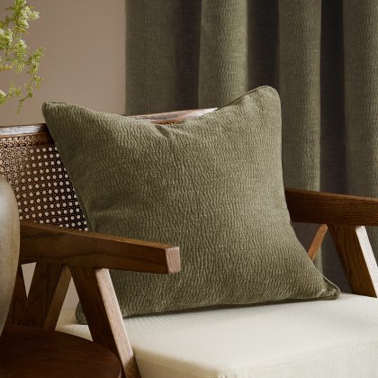Yard Heath Washed Velvet Cushion Eucalyptus