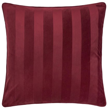 Paoletti Regency Stripe Cushion Burgundy