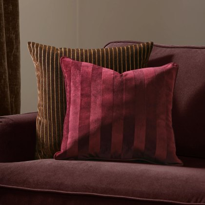 Paoletti Regency Stripe Cushion Burgundy