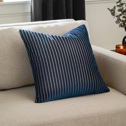 Paoletti Savoy Stripe Cushion Navy