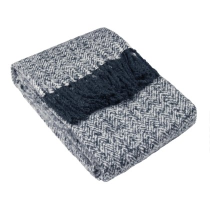 Furn Weaver Throw Navy Furn Weaver Throw Navy