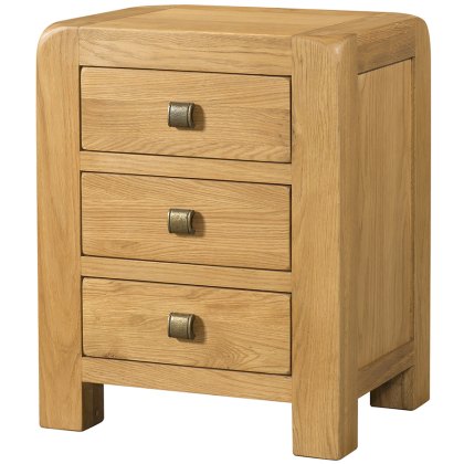 Avon 3 Drawer Bedside Table