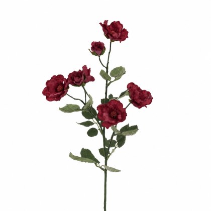 Floralsilk Mini Rose Spray Burgundy Floralsilk Mini Rose Spray Burgundy