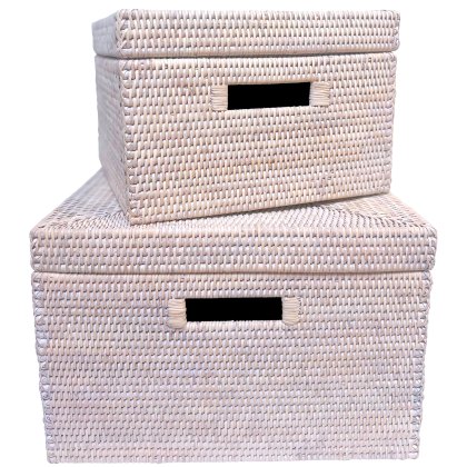 Lows Artisan Weave Rattan Storage Box