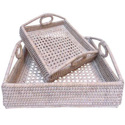 Lows Artisan Weave Salt & Pepper Tray Set