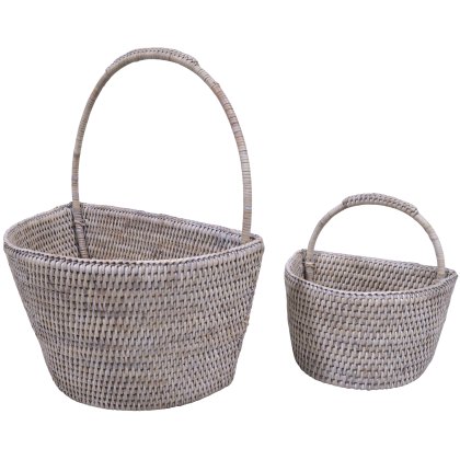 Lows Artisan Weave Set Of 2 Wall Baskets