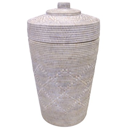 Lows Artisan Weave Round Laundry Basket