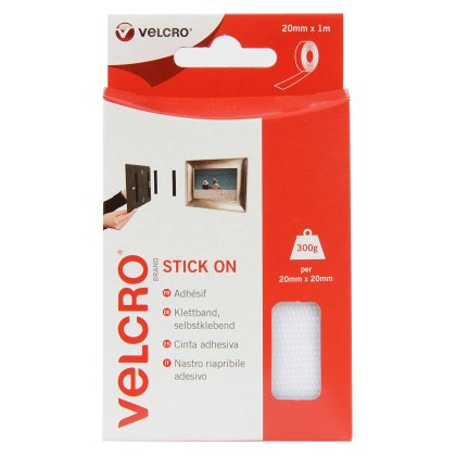 Velcro Hook and Loop Tape Stick-On White Velcro Hook and Loop Tape Stick-On White