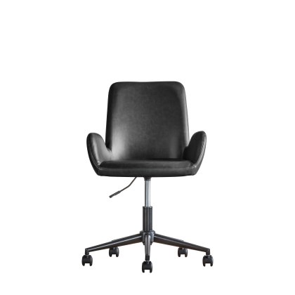 Faraday Swivel Chair in Charcoal Fabric