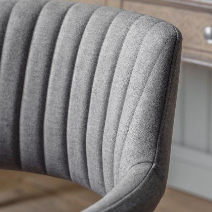 Mcintyre Swivel Chair in Grey Fabric
