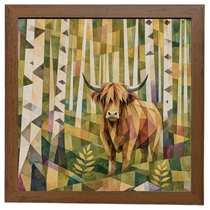 Aquarelle Eric in Birch Forest Art Walnut Frame