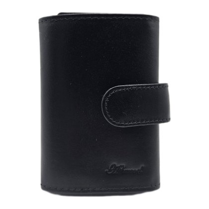 Ashwood Leather Premium Bi-fold Wallet Pop-up Card Holder Black
