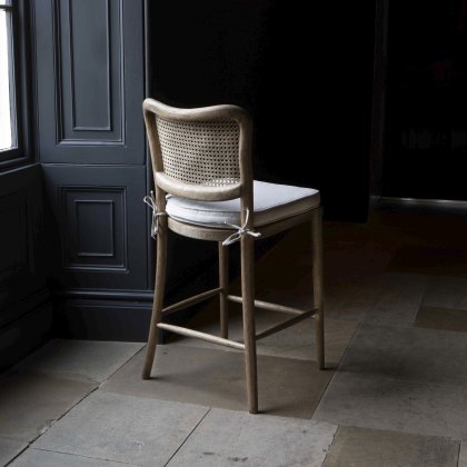 Anouk Barstool with Linen Seat Pad Anouk Barstool with Linen Seat Pad