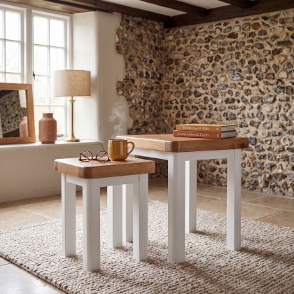 Hamilton White Nest Of 2 Tables