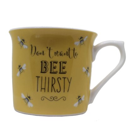 Bee Happy Yellow Mug