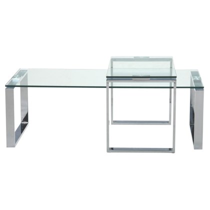 Katrine Coffee & Lamp Table Set Chrome Katrine Coffee & Lamp Table Set Chrome