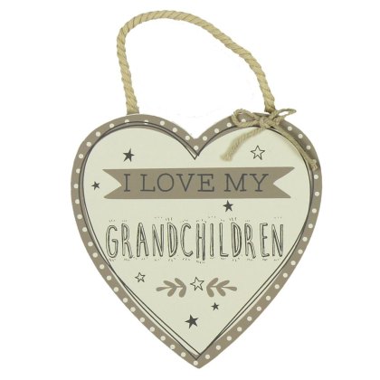 My Grandchildren Heart Plaque