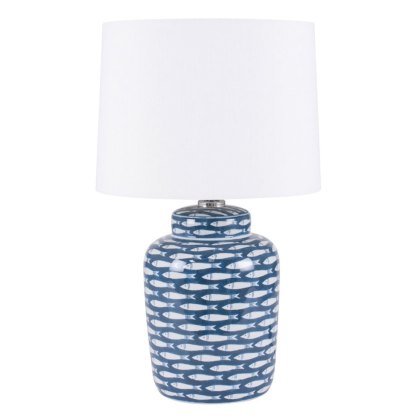 Blue & White Fish Table Lamp