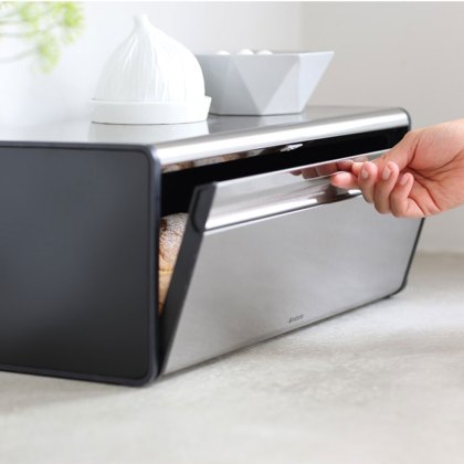 Brabantia Fall Front Matt Steel Bread Bin