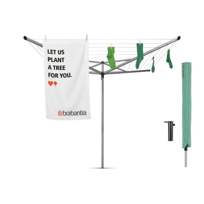 Brabantia Essential Compact Rotary Airer 40 Metres With Cover Brabantia Essential Compact Rotary Airer 40 Metres With Cover