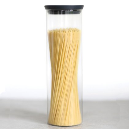 Brabantia Grey 1.9L Stackable Glass Jars