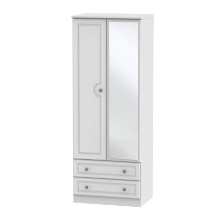 Pembridge Tall 2 Drawer Mirrored Wardrobe